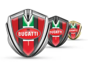 Bugatti Emblem Auto Abzeichen Renn Design Glänzend Finish